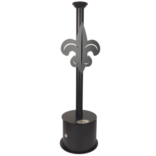 fleur-de-lis receptacle in black